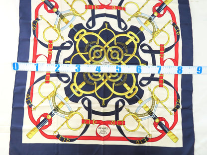 HERMES HERMES Carré 90 Eperon dor Golden Spur ③ Scarf