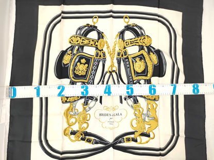 HERMES Carré HERMES Hermes Carré 90 Ceremonial Bridle ② Scarf