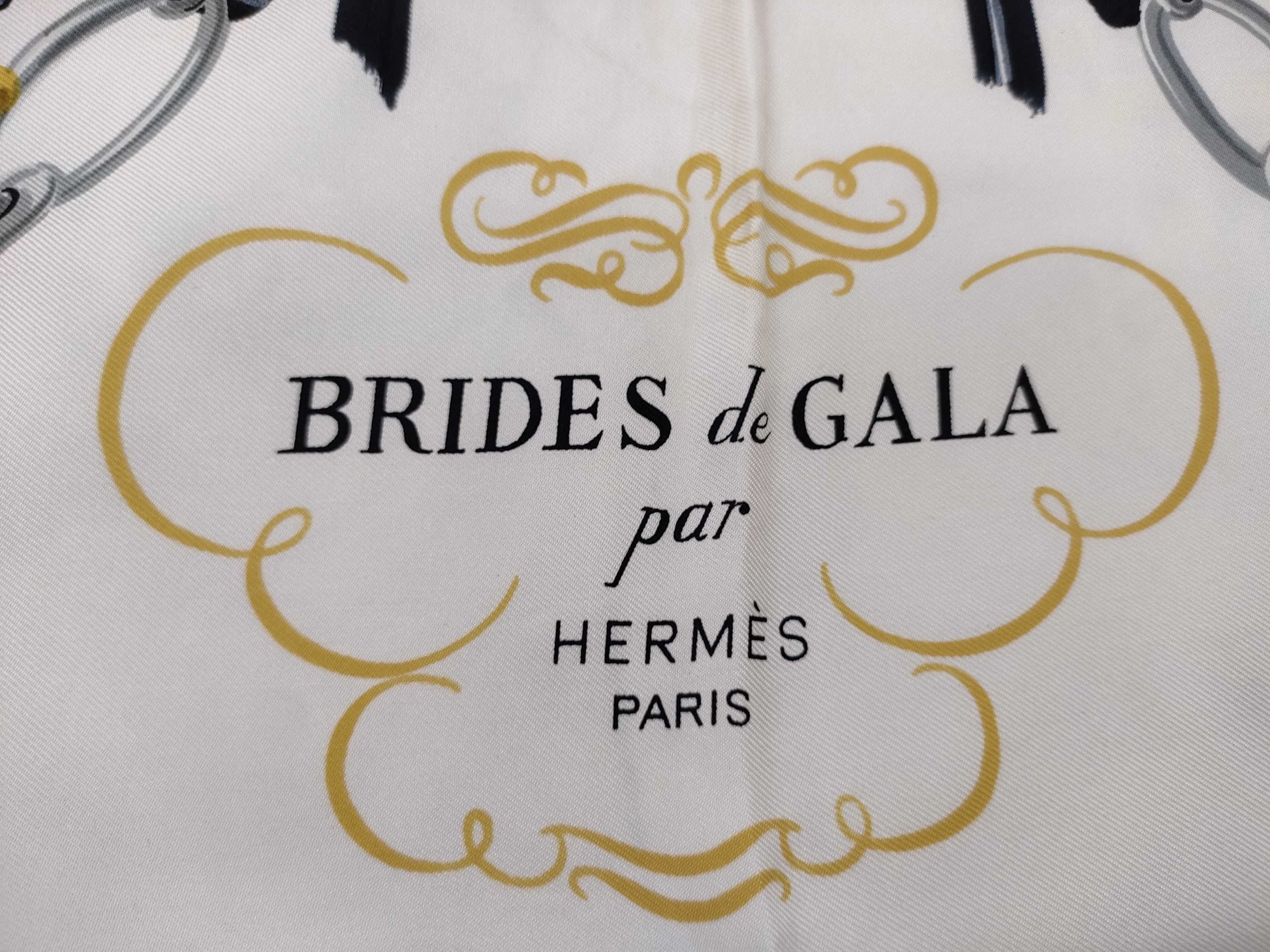 HERMES Carré HERMES Hermes Carré 90 Ceremonial Bridle ② Scarf