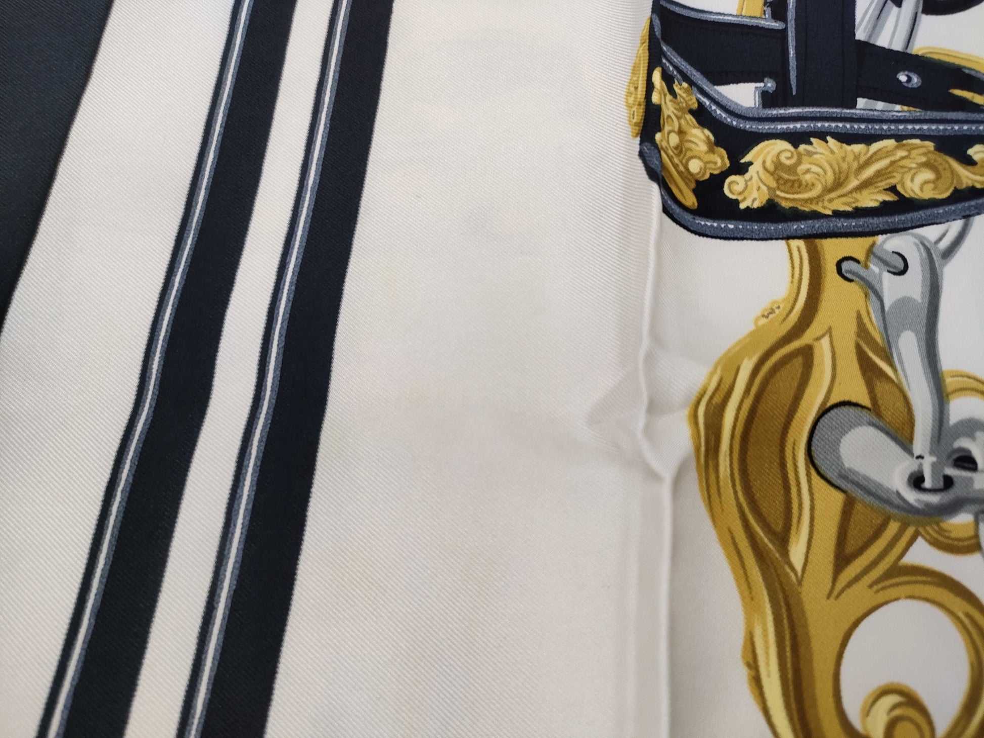 HERMES Carré HERMES Hermes Carré 90 Ceremonial Bridle ② Scarf