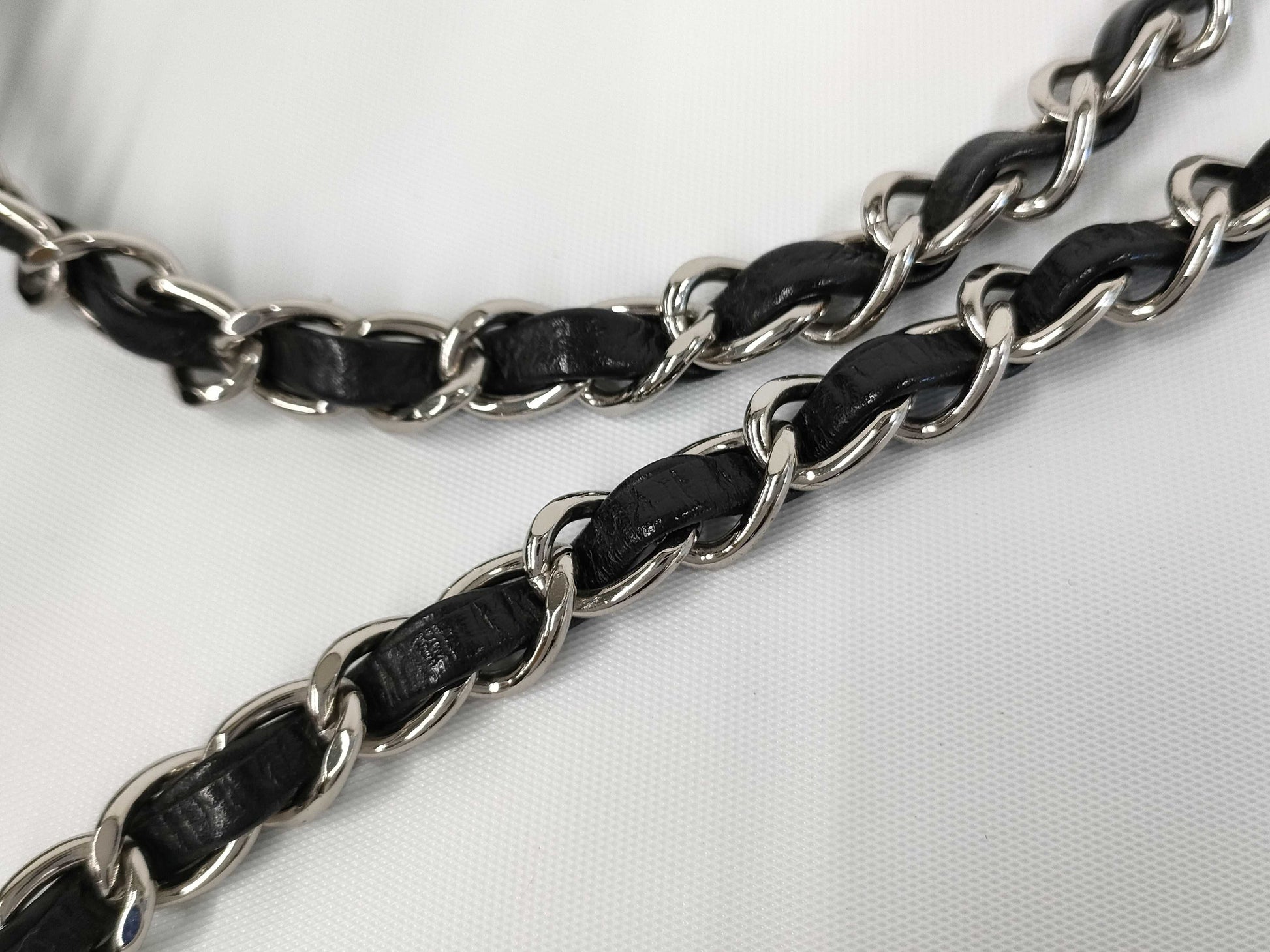 CHANEL CHANEL Double Fumatelasse Caviar Leather Chain Shoulder Bag
