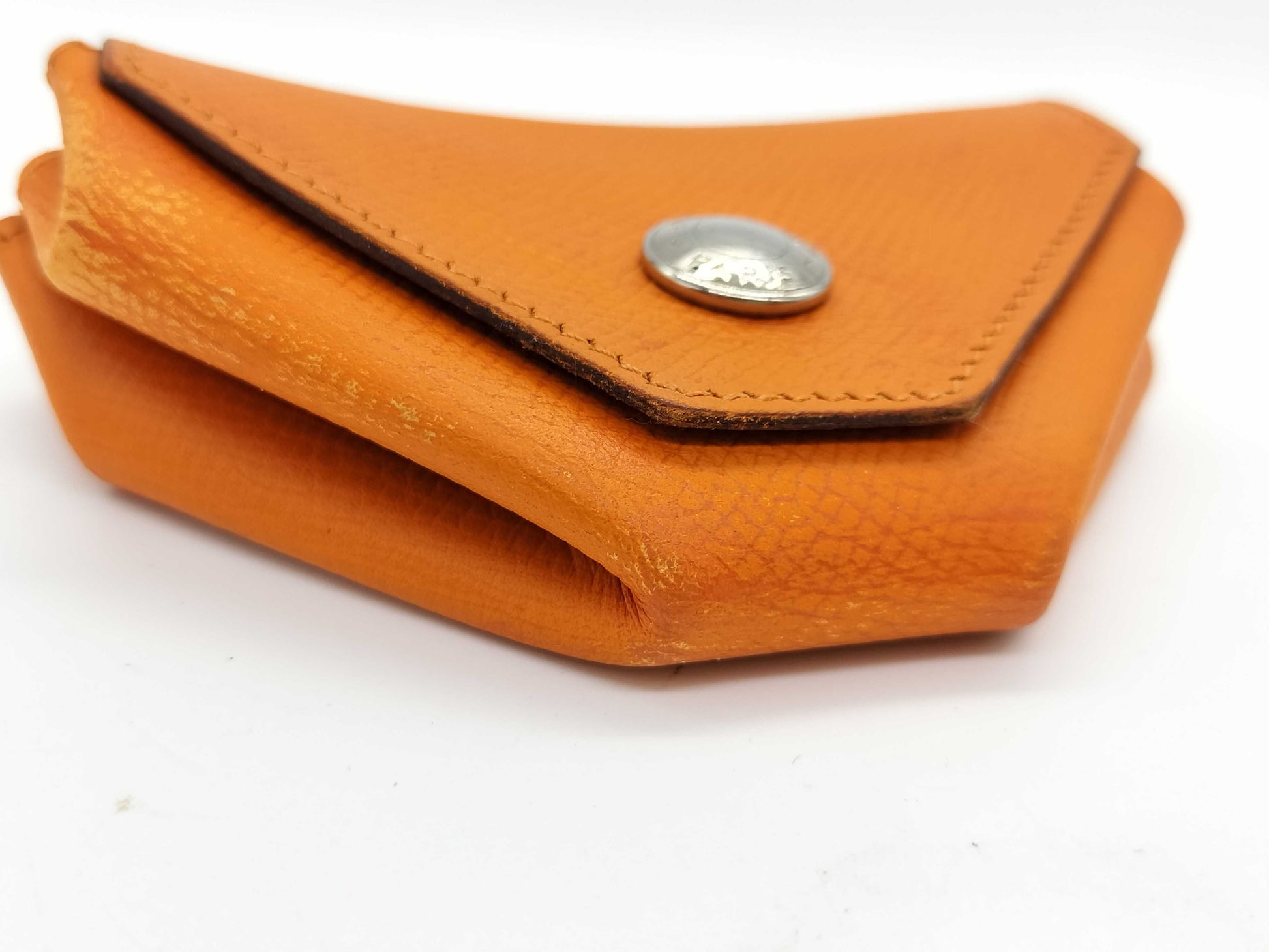 HERMES □L engraved Hermes coin case Ruban Quatre coin case