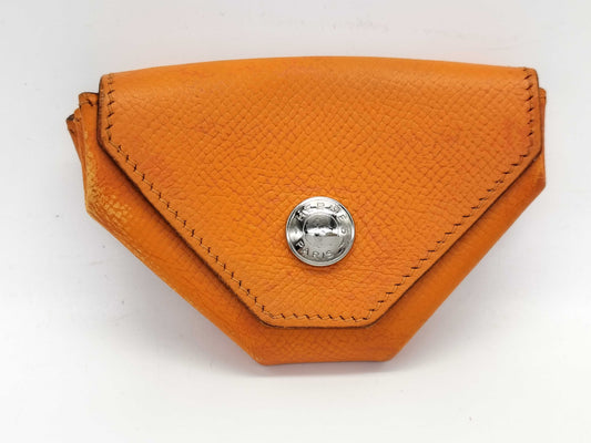 HERMES □L engraved Hermes coin case Ruban Quatre coin case