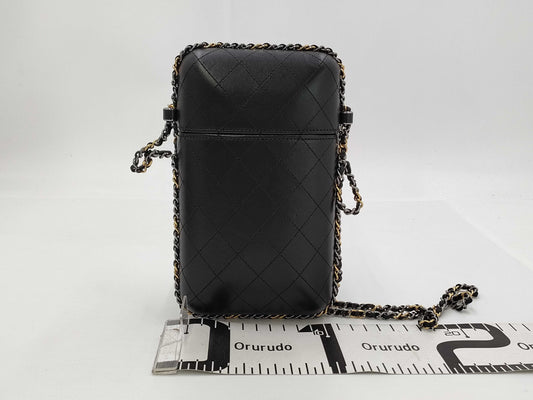 CHANEL Phone Case S/G Hardware Shoulder Bag