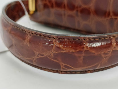 Salvatore Ferragamo Vara Ribbon Crocodile Handbag