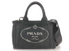 PRADA PRADA Canapa 2-way shoulder bag, black tote bag