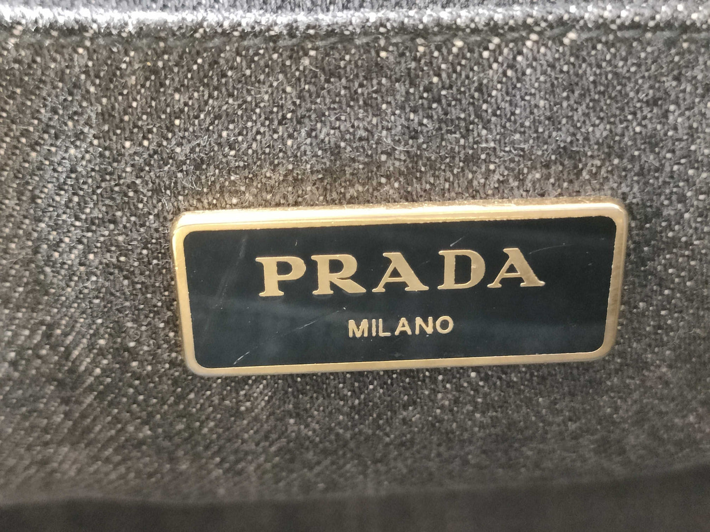 PRADA PRADA Canapa 2-way shoulder bag, gray tote bag