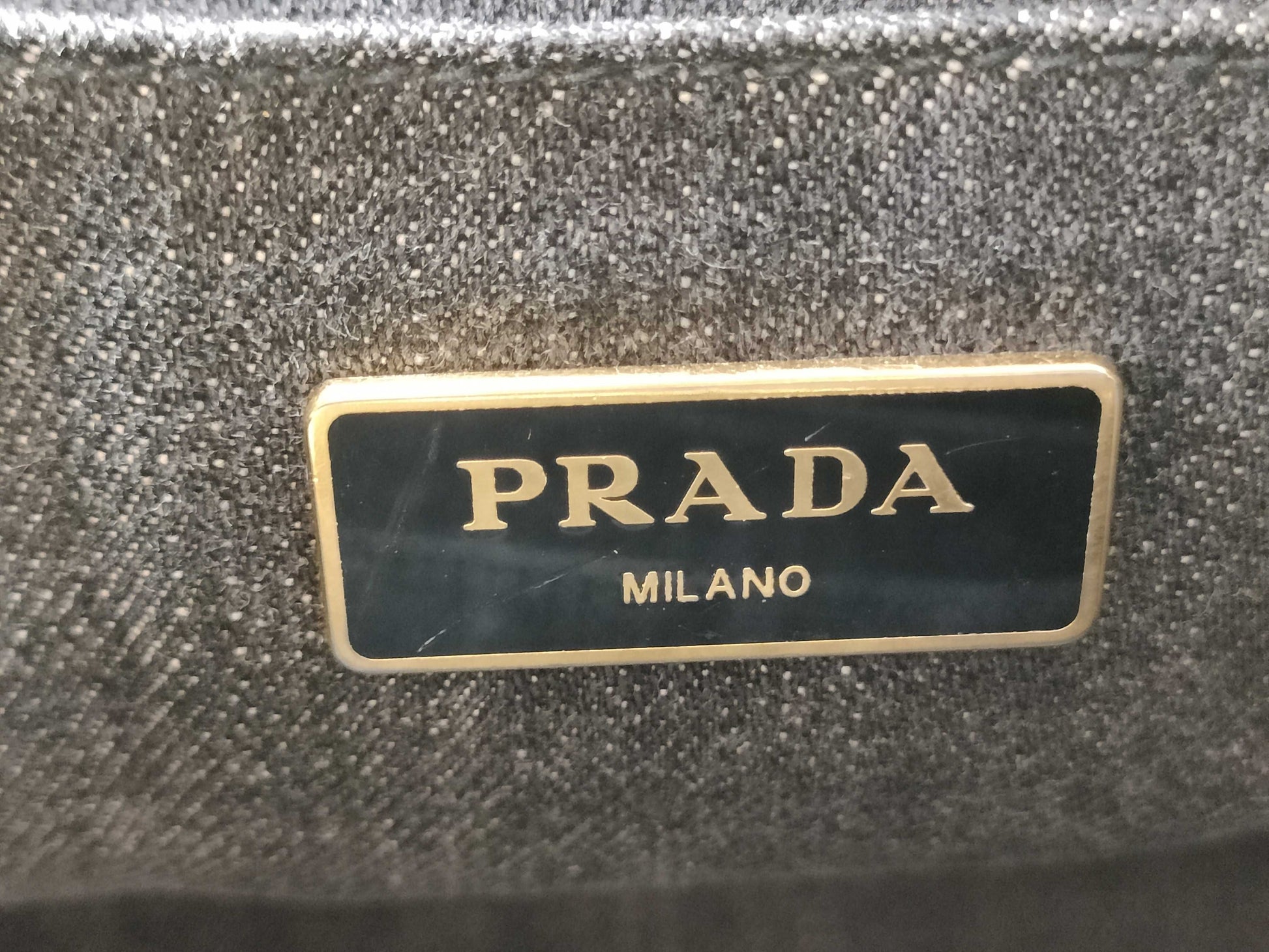 PRADA PRADA Canapa 2-way shoulder bag, gray tote bag