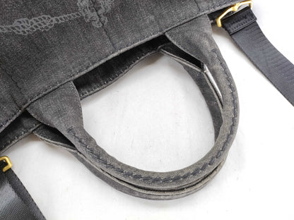 PRADA PRADA Canapa 2-way shoulder bag, gray tote bag