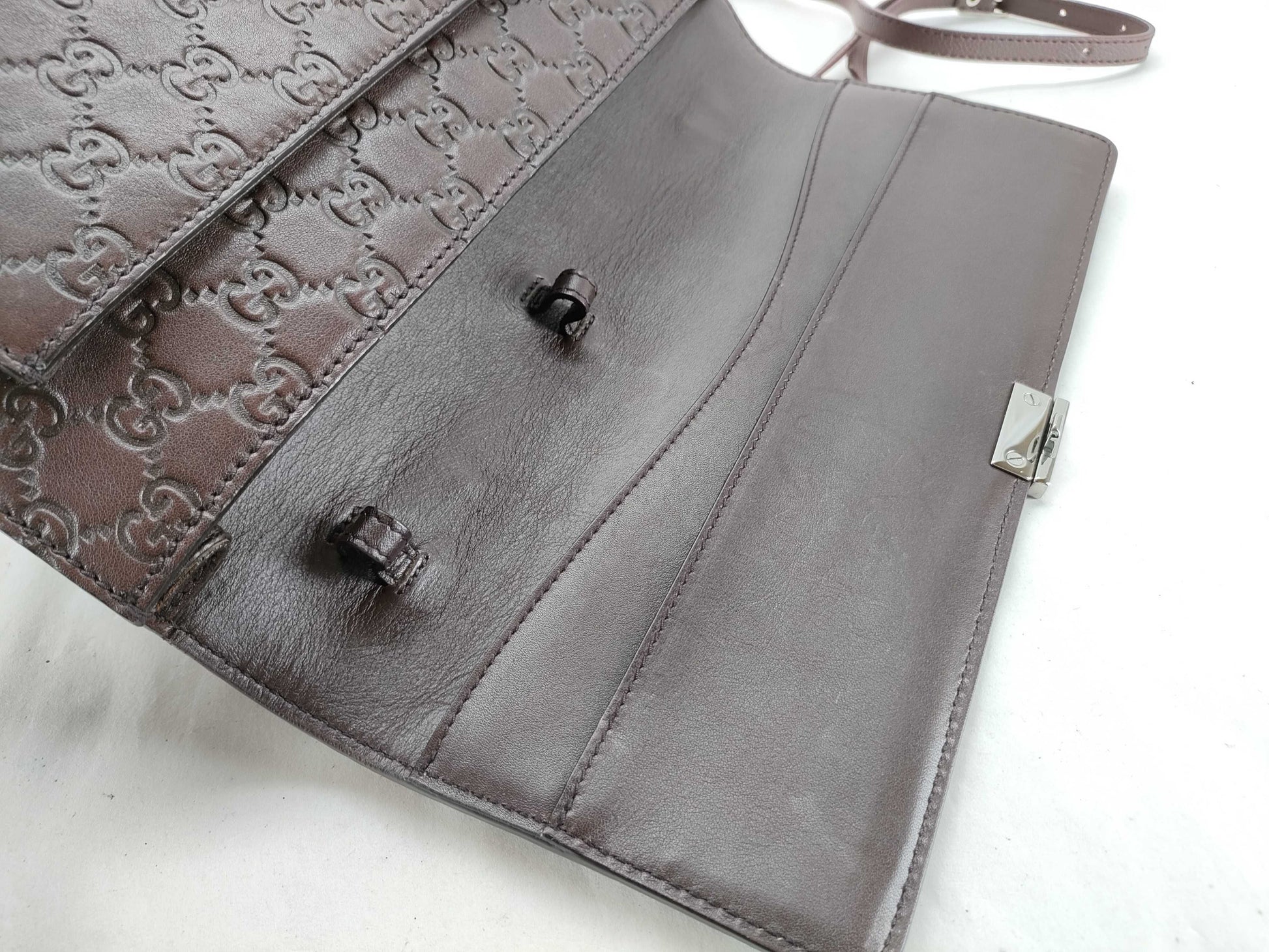GUCCI Guccissima Gucci GGssima 2-way shoulder bag with lock and key