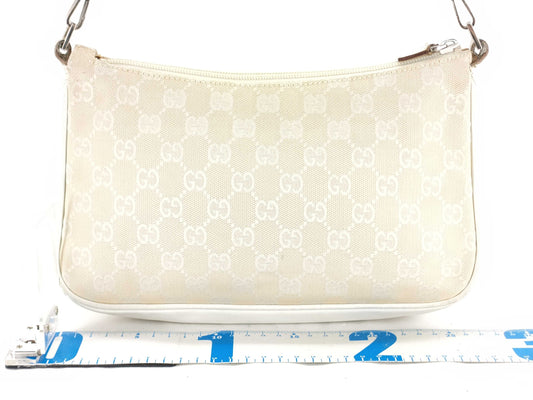 GUCCI Bamboo Gucci Bamboo GG Canvas Handbag