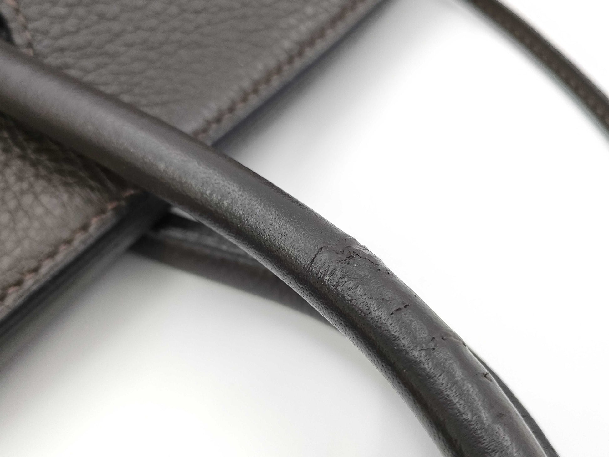 HERMES Birkin 35 Taurillon Clemence Leather Handbag with □I Stamp and Silver Hardware, Brown Tote Bag