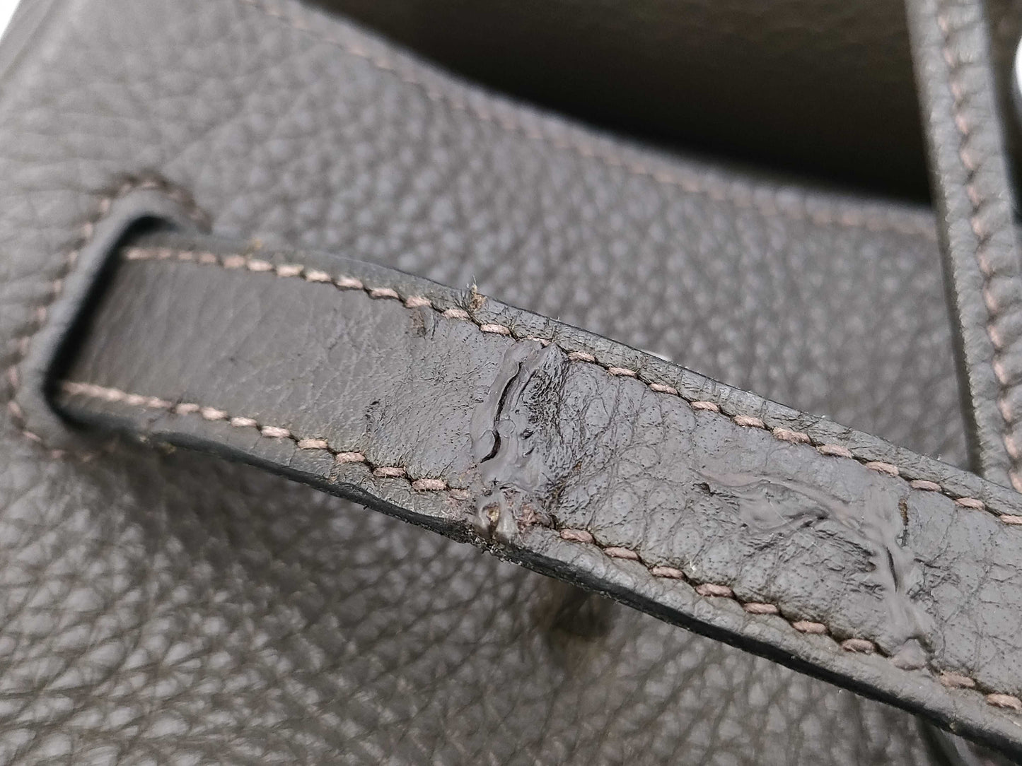 HERMES Birkin 35 Taurillon Clemence Leather Handbag with □I Stamp and Silver Hardware, Brown Tote Bag