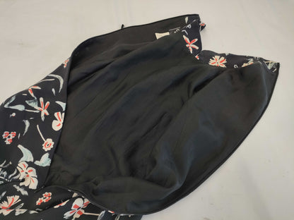 CHANEL CHANEL Floral Print Sleeveless Dress Silk Coco Mark Black Size 34 Dress