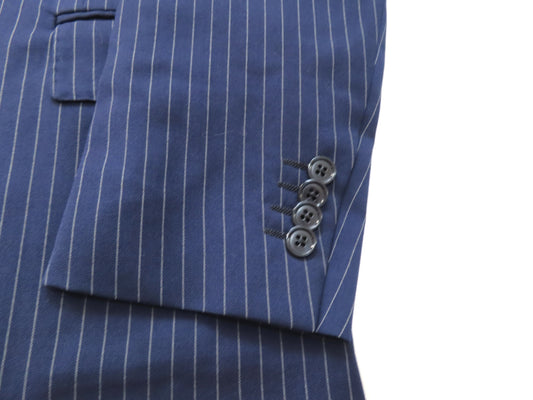 LARDINI Suit Set, Navy Blue, Striped, Size L, Other Apparel
