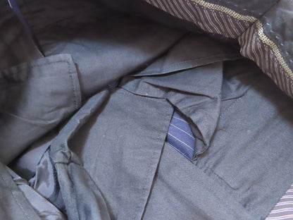 LARDINI Suit Set, Navy Blue, Striped, Size L, Other Apparel