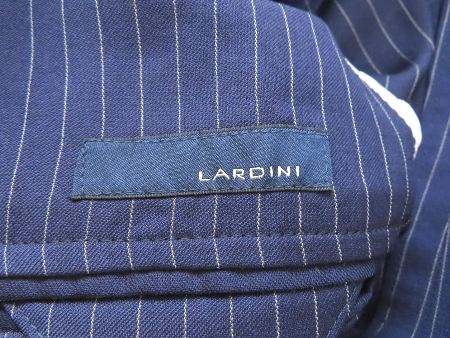 LARDINI Suit Set, Navy Blue, Striped, Size L, Other Apparel