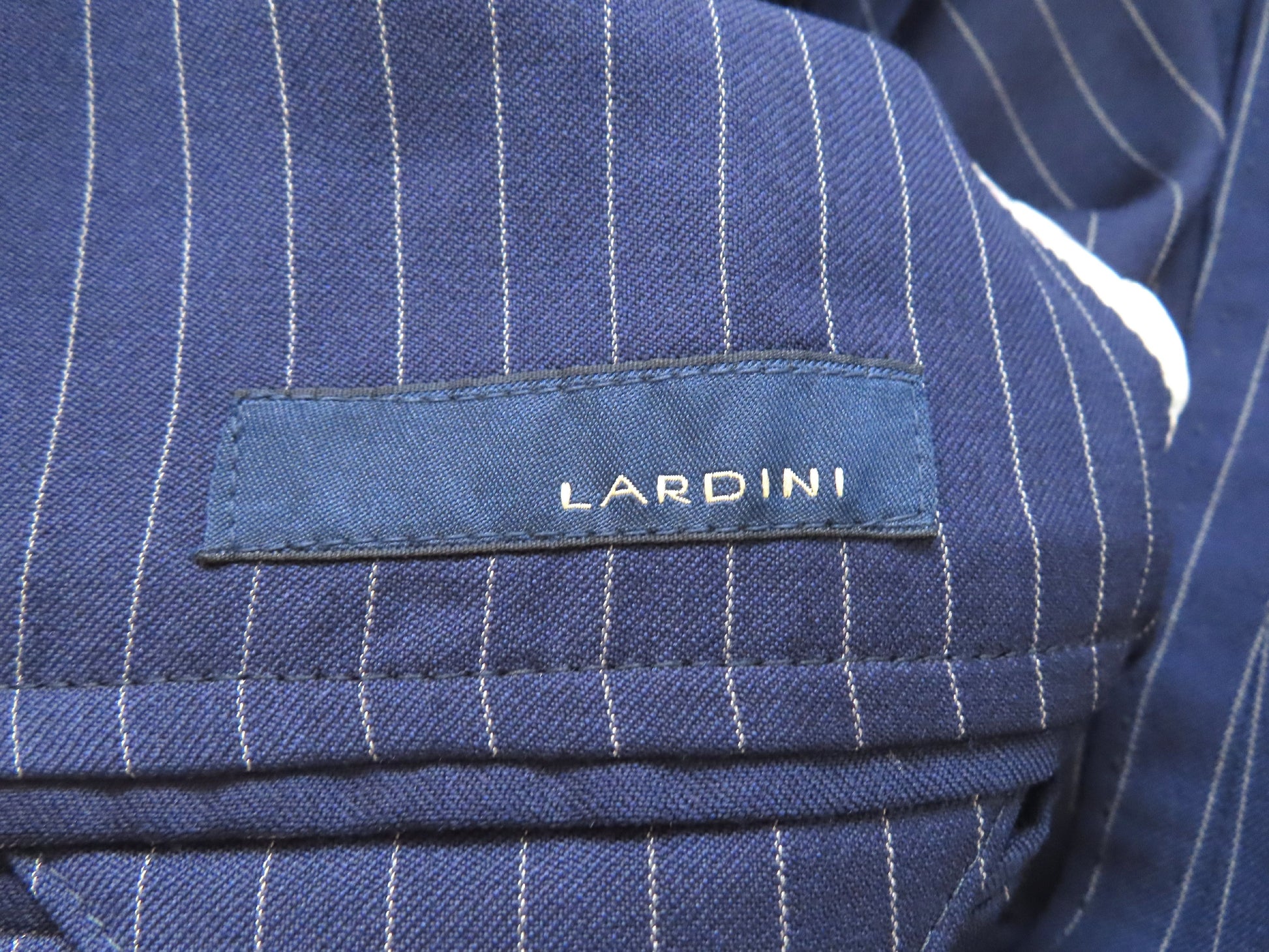 LARDINI Suit Set, Navy Blue, Striped, Size L, Other Apparel