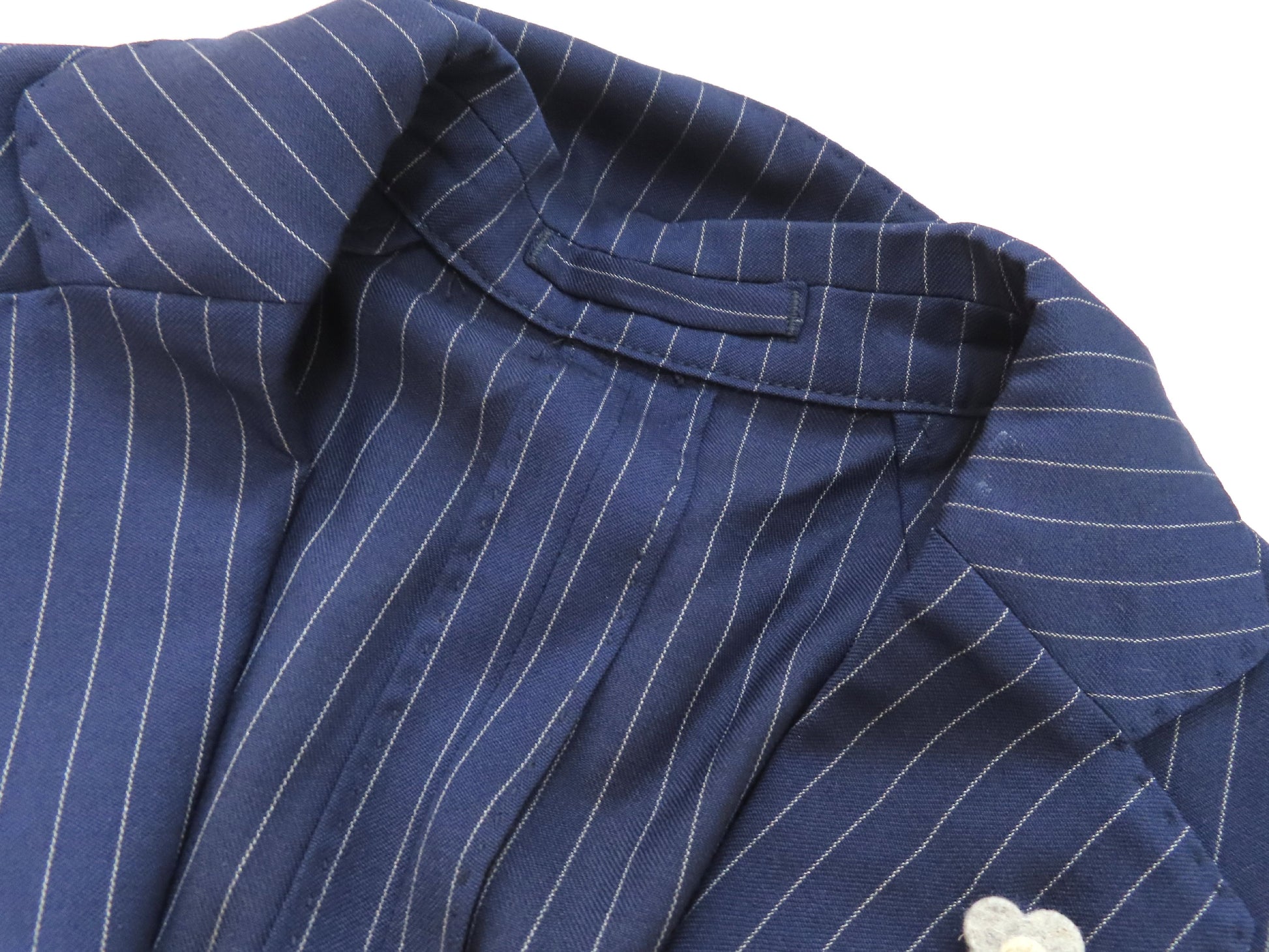 LARDINI Suit Set, Navy Blue, Striped, Size L, Other Apparel