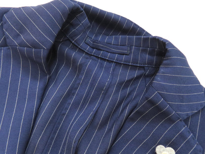 LARDINI Suit Set, Navy Blue, Striped, Size L, Other Apparel