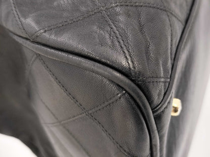 CHANEL Bicolor Coco Mark 2-way Leather Shoulder Bag/Boston Bag