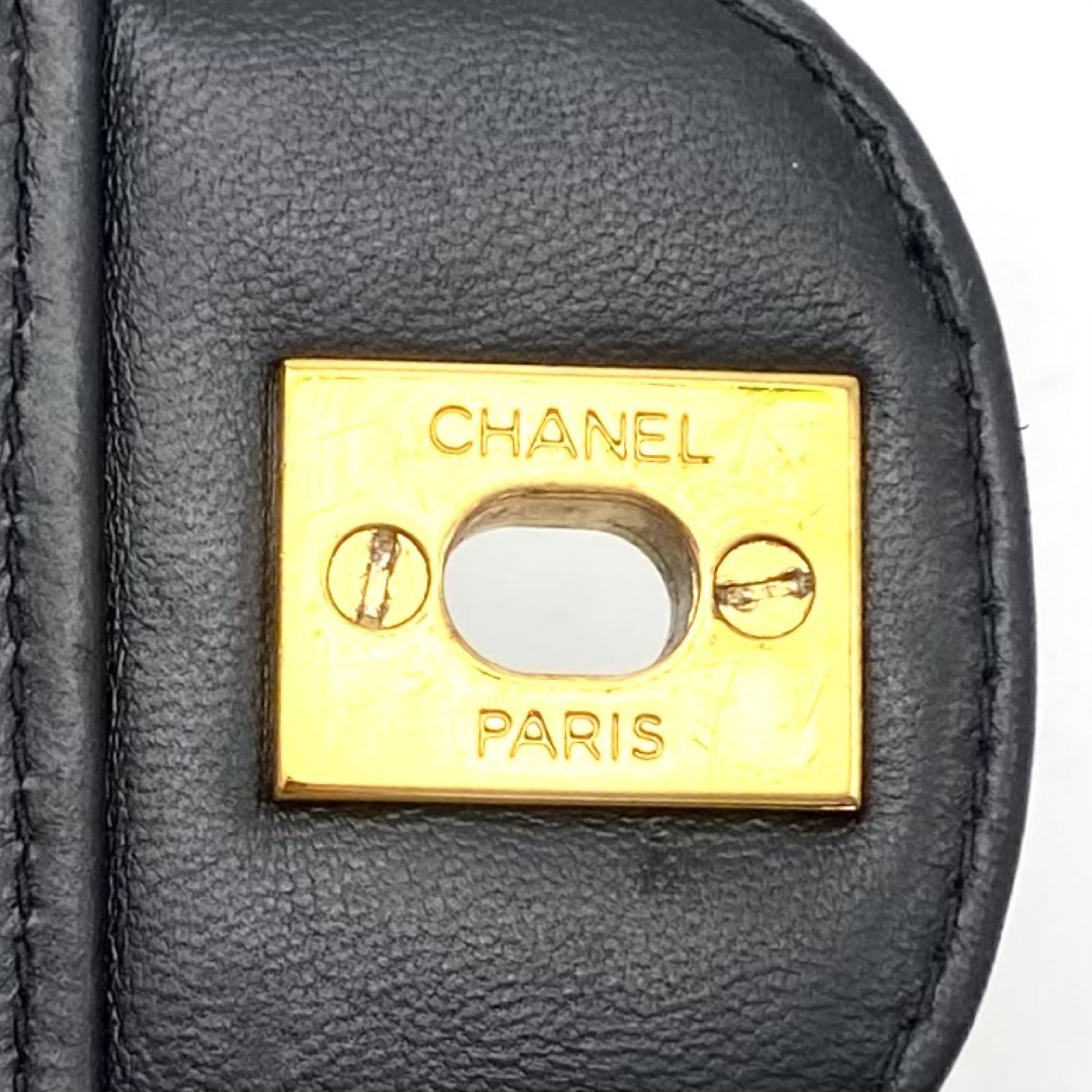 CHANEL CHANEL Matelasse Turnlock Coco Mark Diana Flap Patent Leather Chain Hand Shoulder Bag