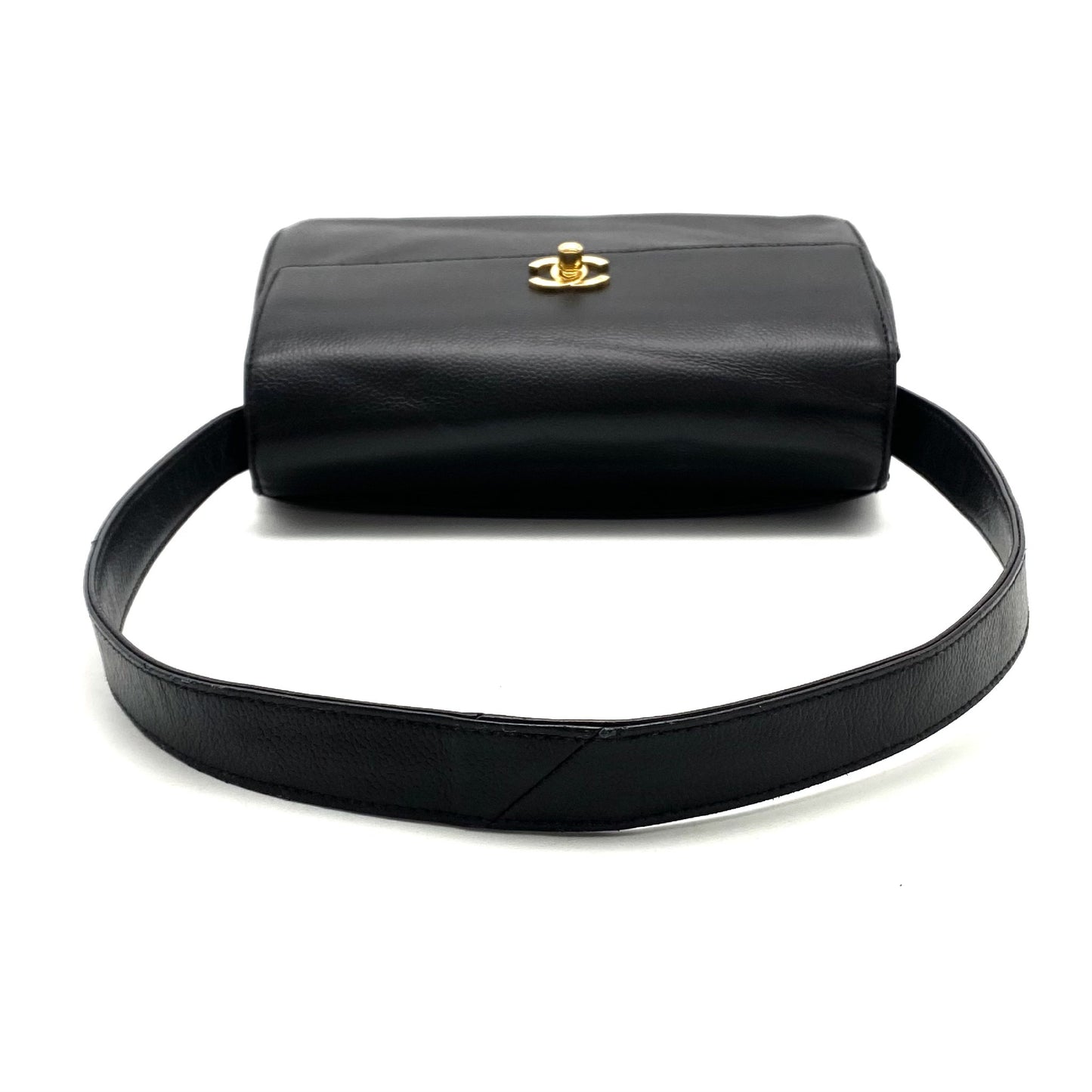 CHANEL CHANEL Turnlock Coco Mark Caviar Skin One Shoulder Bag