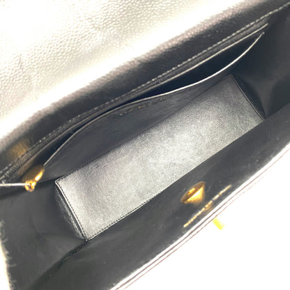 CHANEL CHANEL Turnlock Coco Mark Caviar Skin One Shoulder Bag