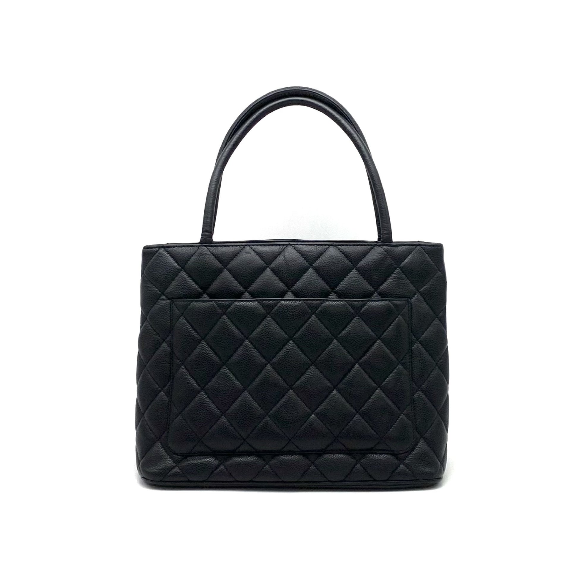 CHANEL CHANEL Matelasse Large Coco Mark Caviar Skin Reproduction Tote Bag