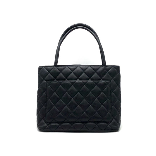 CHANEL CHANEL Matelasse Large Coco Mark Caviar Skin Reproduction Tote Bag