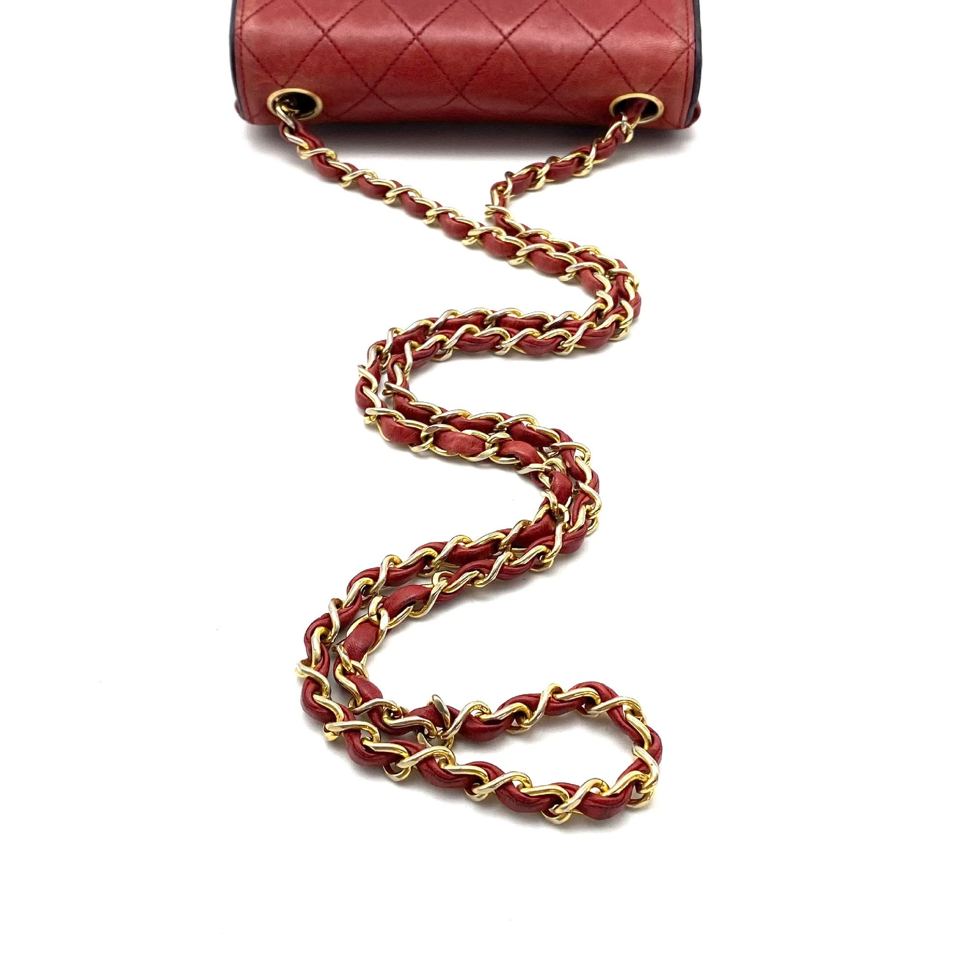 CHANEL CHANEL Mini Matelasse Turnlock Coco Mark Lambskin Chain Shoulder Bag