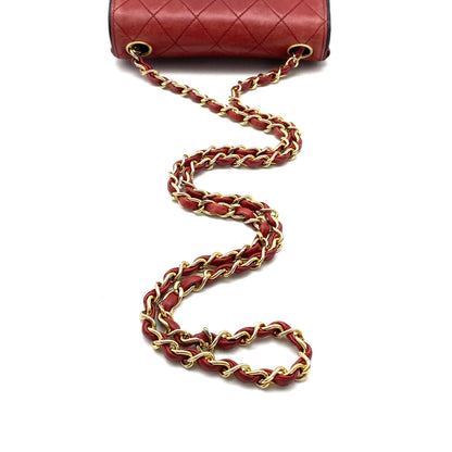 CHANEL CHANEL Mini Matelasse Turnlock Coco Mark Lambskin Chain Shoulder Bag