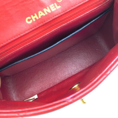 CHANEL CHANEL Mini Matelasse Turnlock Coco Mark Lambskin Chain Shoulder Bag