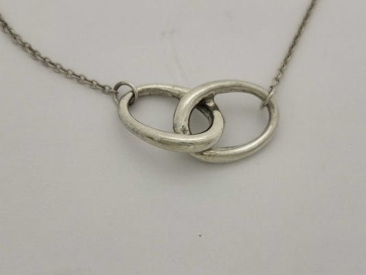 Tiffany & Co. Tiffany Necklace Double Loop Silver 925 Necklace