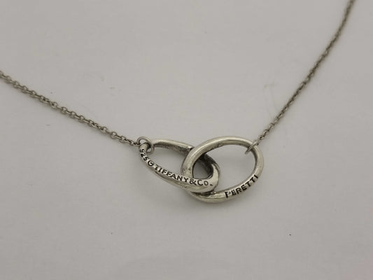 Tiffany & Co. Tiffany Necklace Double Loop Silver 925 Necklace