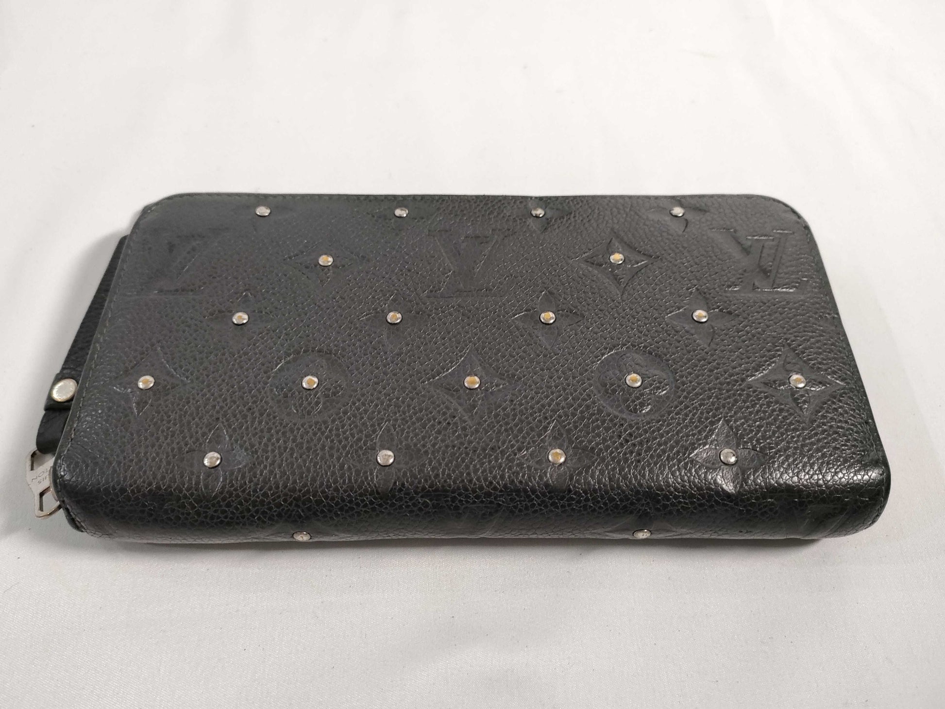 LOUIS VUITTON RFID verification not possible SP4135 M61442 Zippy Wallet Platine Studs Wallet