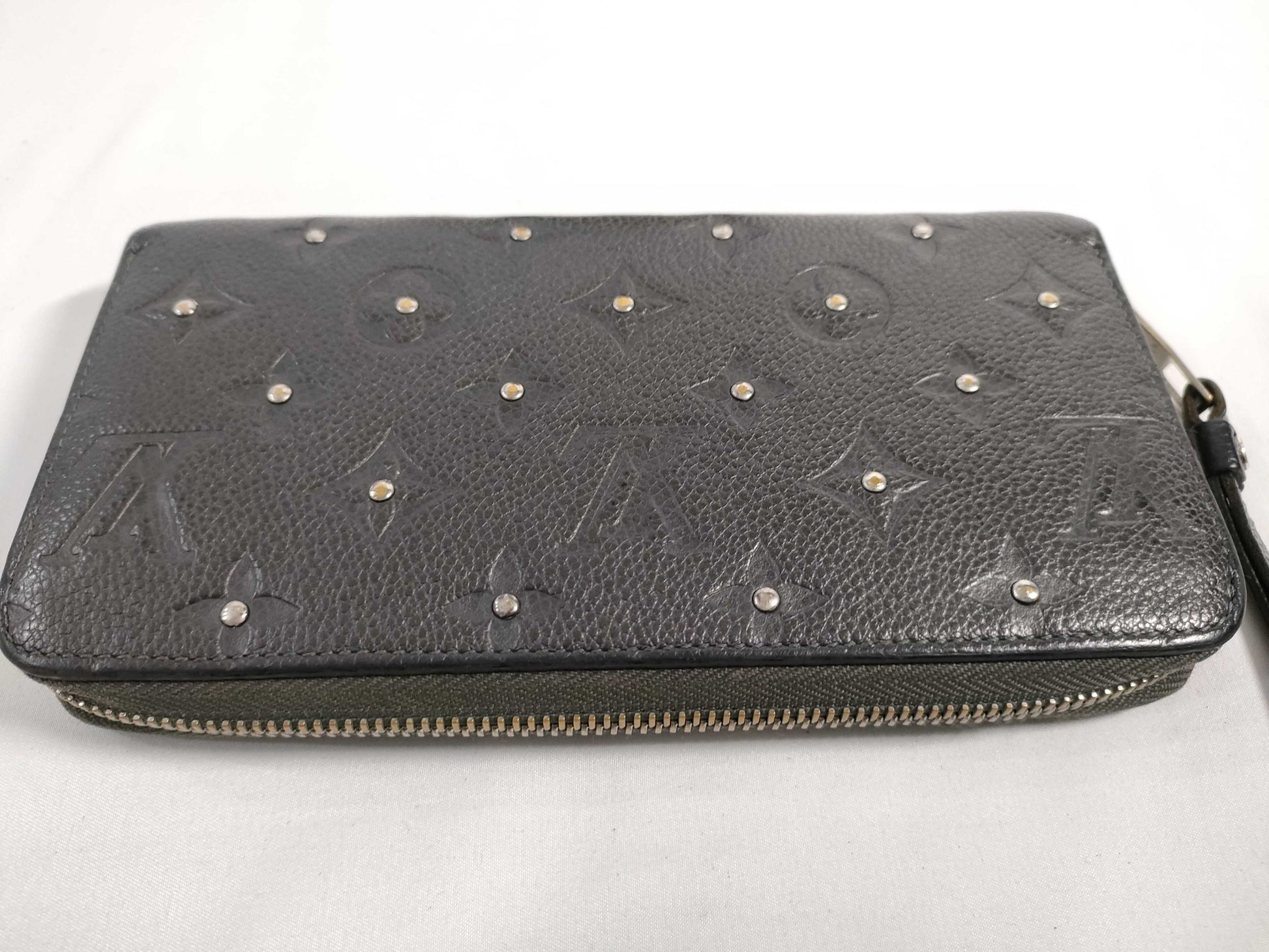 LOUIS VUITTON RFID verification not possible SP4135 M61442 Zippy Wallet Platine Studs Wallet