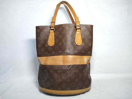 LOUIS VUITTON RFID verification not possible, serial number verification not possible, Monogram LOUIS VUITTON Monogram USA Exclusive Bucket Handbag