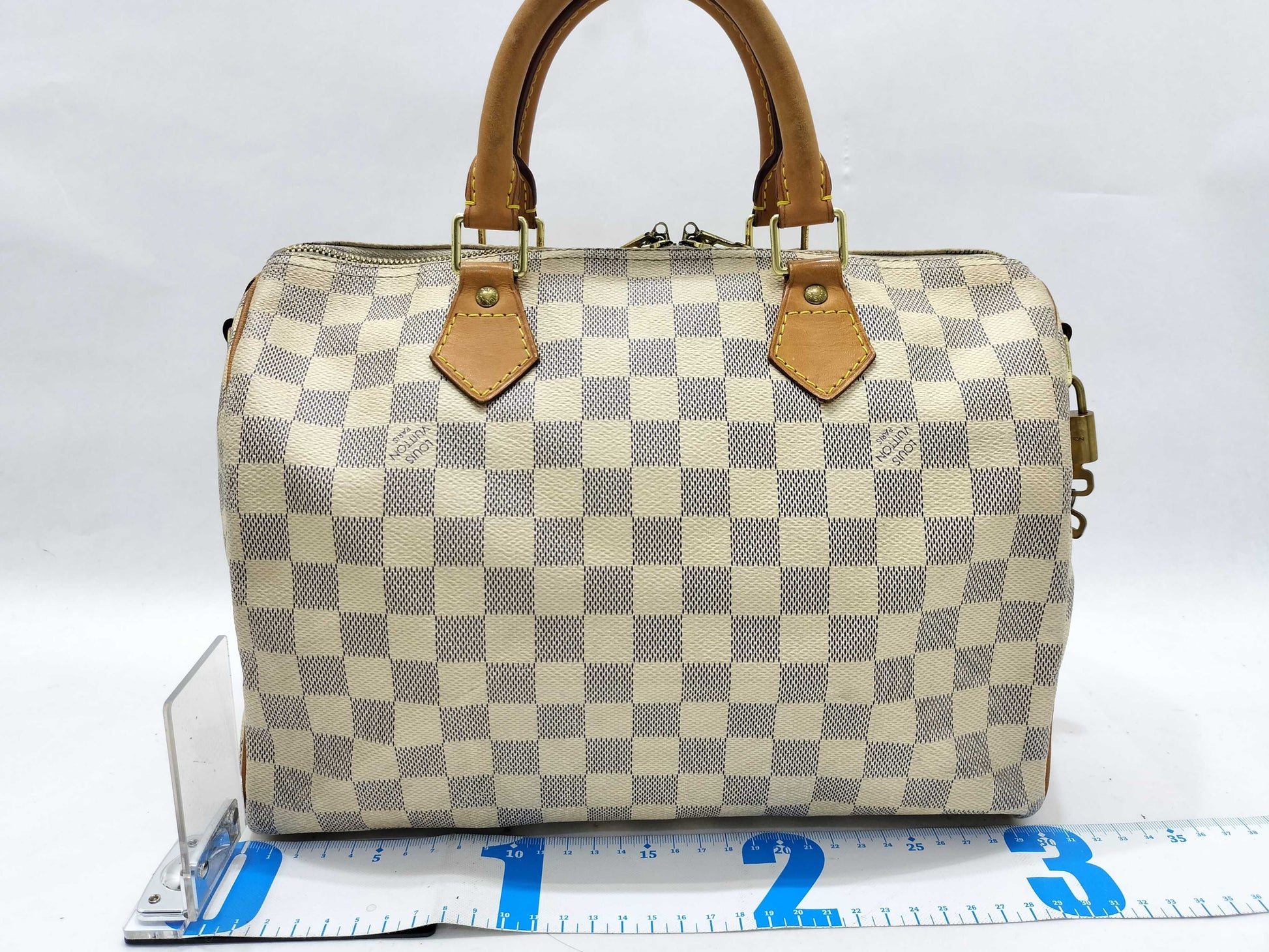 LOUIS VUITTON DU0193 Damier Azur Speedy 25 2-Way Handbag/Shoulder Bag DU0193