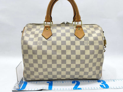 LOUIS VUITTON DU0193 Damier Azur Speedy 25 2-Way Handbag/Shoulder Bag DU0193