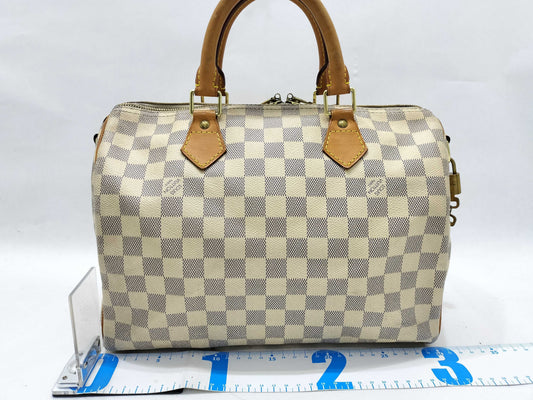 LOUIS VUITTON DU0193 Damier Azur Speedy 25 2-Way Handbag/Shoulder Bag DU0193