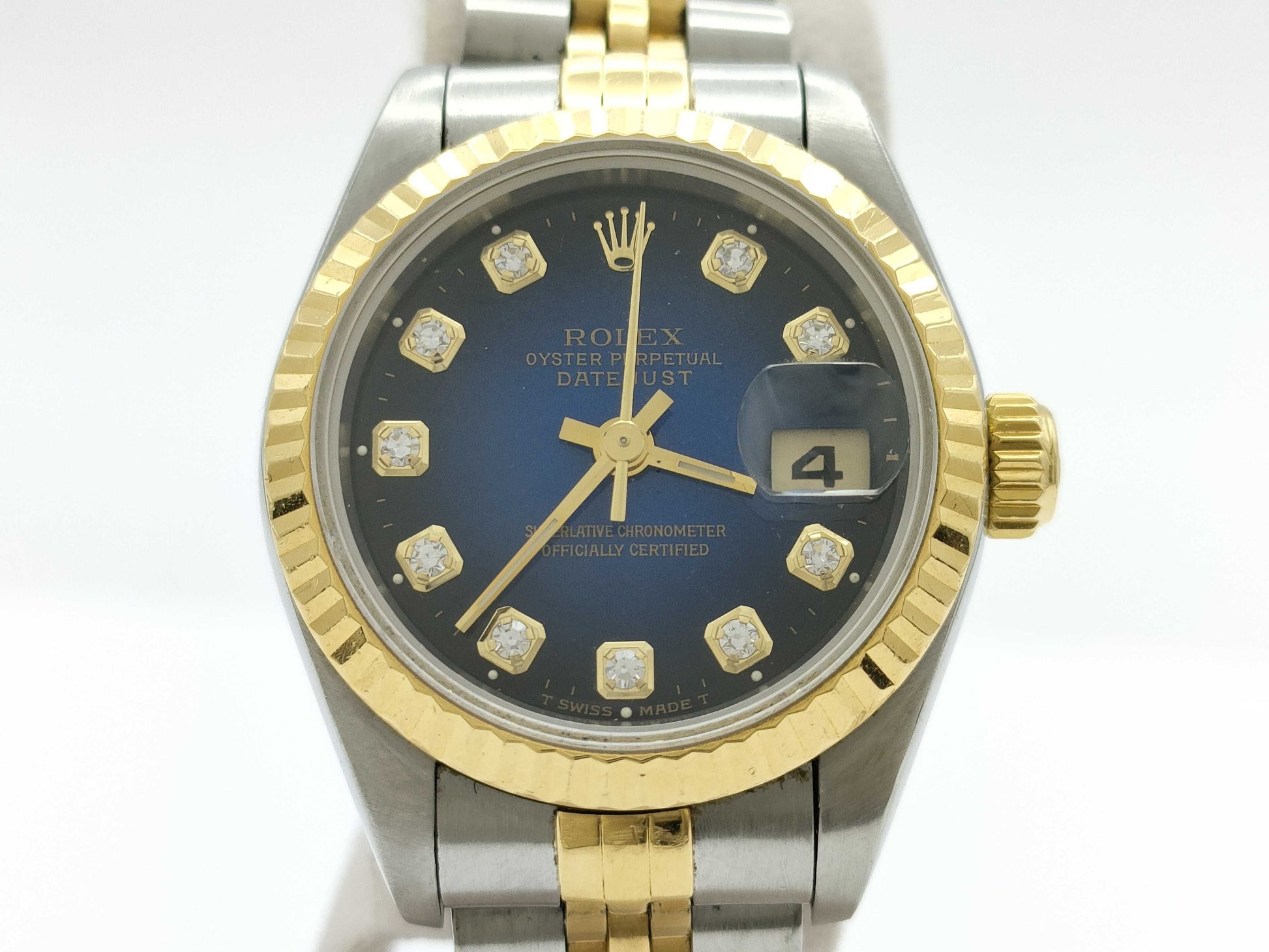 ROLEX 69173G Datejust W176841 Blue Gradient Dial Women's Watch
