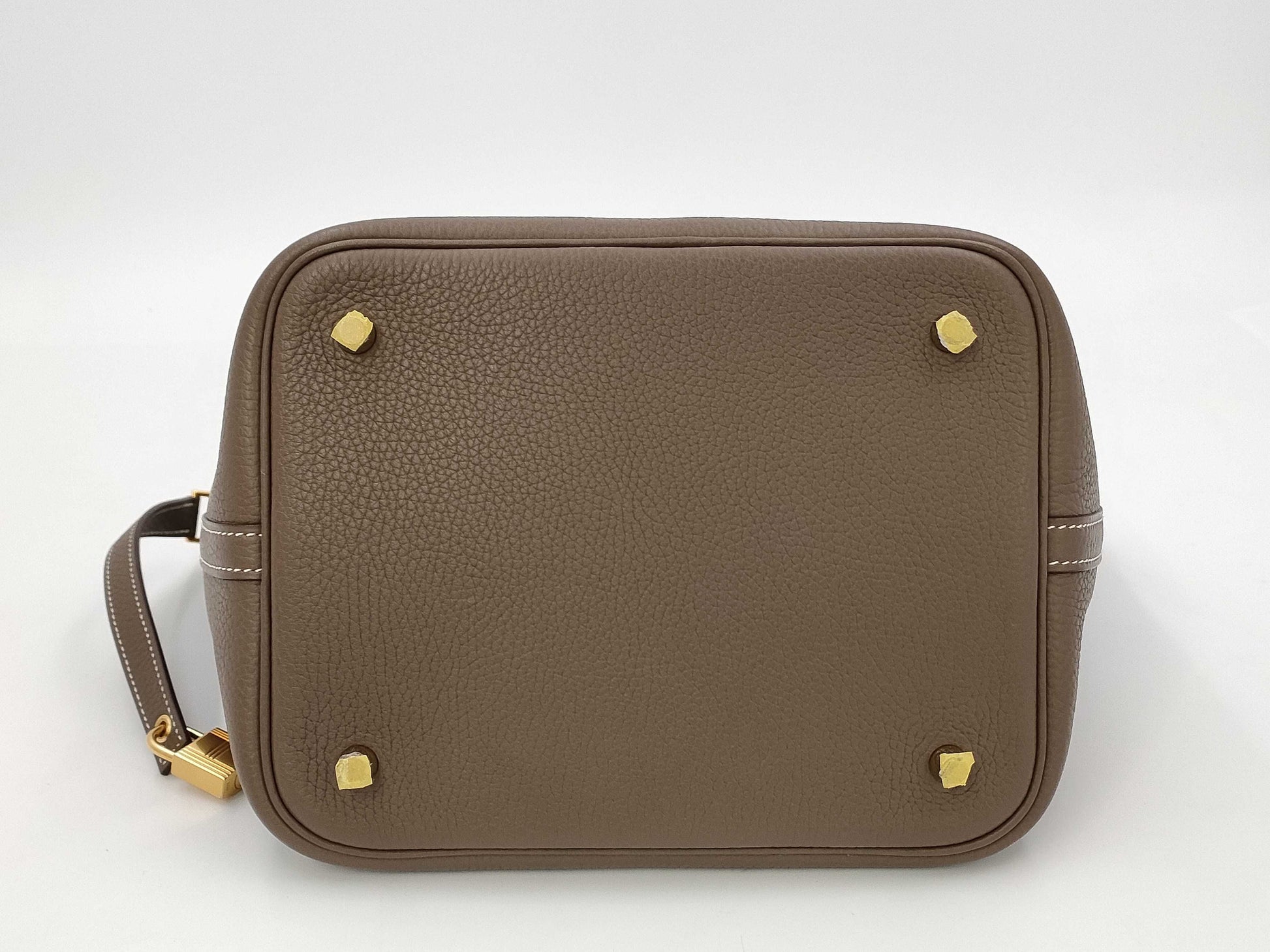 HERMES Picotin MM Etoupe Gold Hardware C Stamp Taurillon Handbag