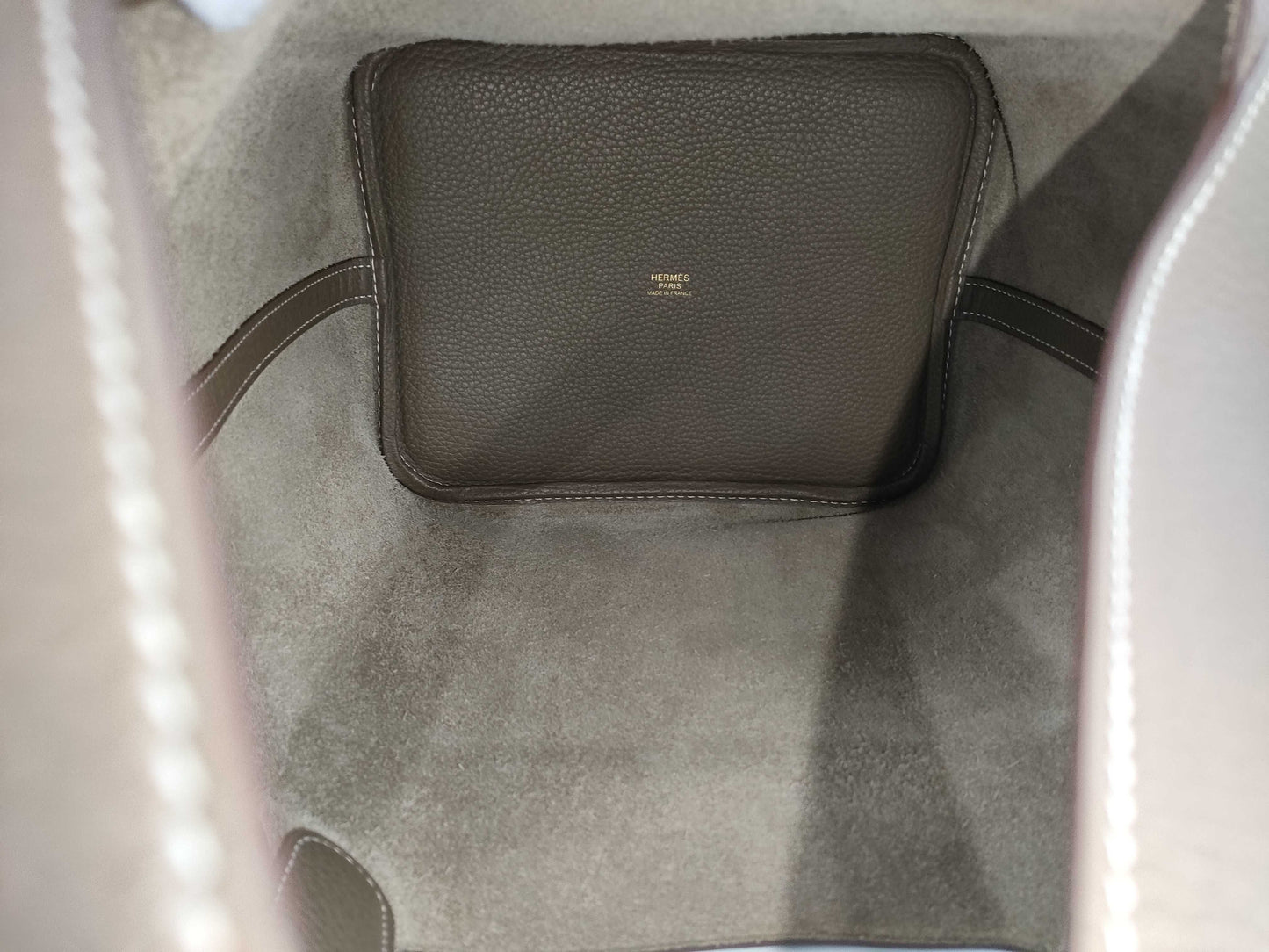 HERMES Picotin MM Etoupe Gold Hardware C Stamp Taurillon Handbag