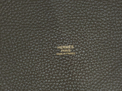 HERMES Picotin MM Etoupe Gold Hardware C Stamp Taurillon Handbag