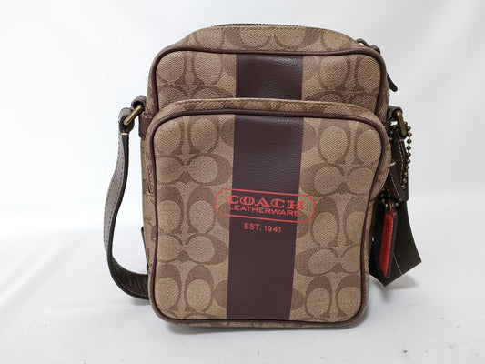 COACH Signature Coach Heritage Shoulder Bag Signature Camera Bag PVC Leather Shoulder Bag