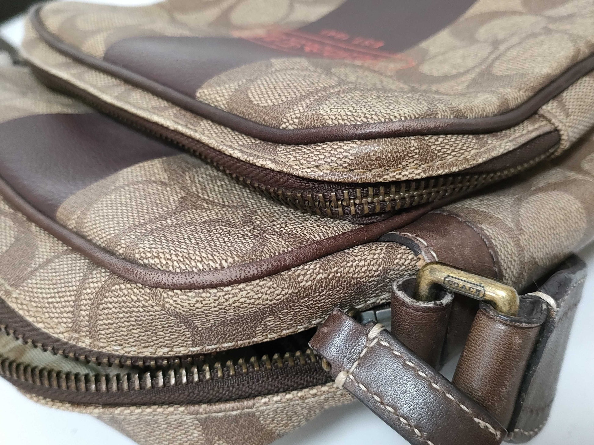 COACH Signature Coach Heritage Shoulder Bag Signature Camera Bag PVC Leather Shoulder Bag