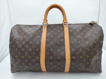 LOUIS VUITTON Monogram Keepall Bandouliere 55 Boston Bag SP1918 Bag