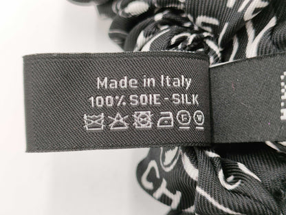 CHANEL CHANEL Coco Mark Scrunchie Black x White Hair Accessory Hair Accessory