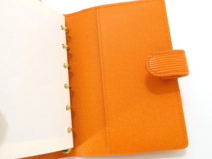 LOUIS VUITTON Epi Louis Vuitton Agenda PM Mandarin R2005 Notebook Cover